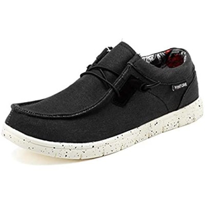 FANTURE Men Loafer Slip On Sneakers Casual Comfort Lightweight Travel Stretch Canvas Shoes