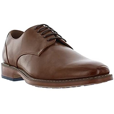 Giorgio Brutini Asher Black & Brown Oxford Dress Shoes for Men Plain Toe Engineered Leather Shoe
