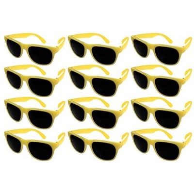 Edge I-Wear 12 Pack Fun Party Color Changing Sport Horn Rimmed Frame Sunglasses UV Protective Lens 5402DA