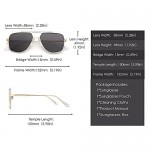 GLINDAR Polarized Aviator Sunglasses for Men Metal Frame Driving Shades
