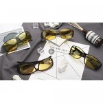 IGnaef Night-Vision Wrap Around Glasses Fit Over Anti-Glare HD Polarized Yellow Lens Night Glasses for Driving
