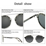 JOJEN Polarized Sunglasses for Women Men UV400 Protection Vintage Round Fashion Aviator Metal&TR90 Ultralight JE040