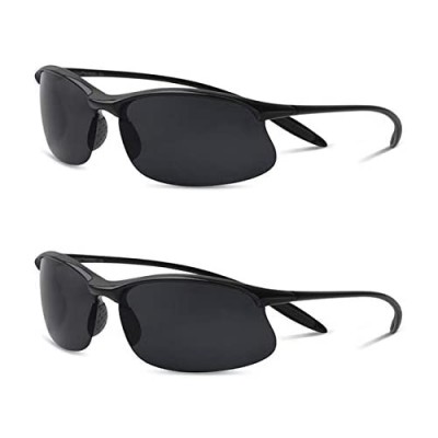 JULI Mens Sunglasses Polarized Sport Tr90 Ultralight Idea for Running Fishing Baseball Driving 8002