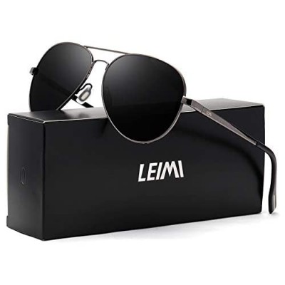 LEIMI Aviator Sunglasses for Men Polarized Women UV400 Protection Lightweight Driving Fishing Sports Mens Sunglasses