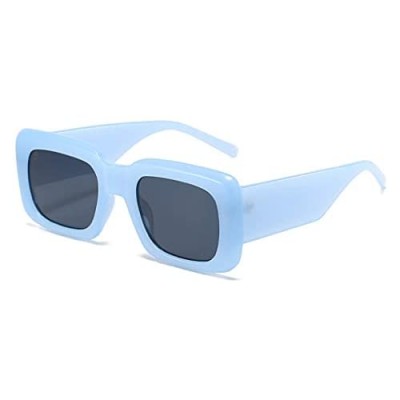 Long Keeper Fashion Square Sunglasses for Women Men Vintage Rectangle Driving Glasses