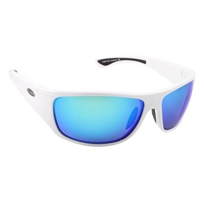 Sea Striker Bill Collector Polarized Sunglasses White/Blue Mirror Shiny White Blue Mirror One Size
