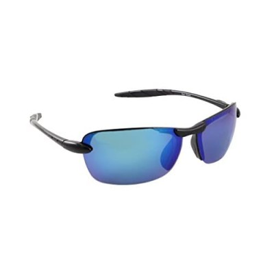 Sea Striker Sea Hawk Polarized Sunglasses Black Frame Blue Mirror Lens