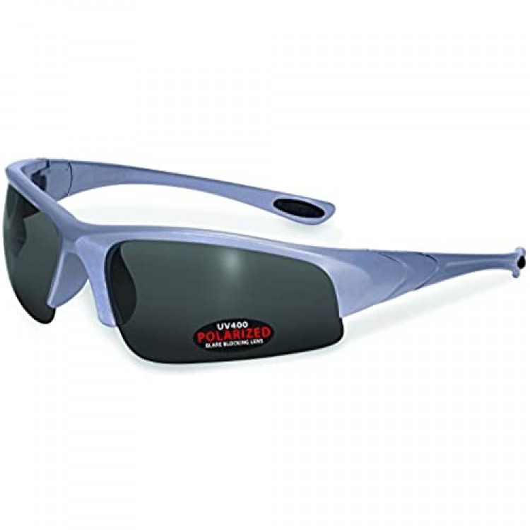 SSP Eyewear Polarized Sunglasses Silver Frames and Grey Lenses CHEWUCH SLV GRY