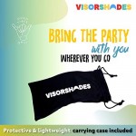 VisorShades Rave Party and Festival Visor Sunglasses with Foldable Visor (Floral Yellow)