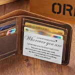 Anniversary Engraved Wallet Card Inserts I Love You Always Promise Gifts for Him Men Valentines Day Gift for Boyfriend Husband Soulmate Present