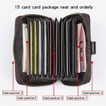 Credit Card Holder Wallets for Women Men - RFID Blocking Leather Zip Around Minimalist Travel Card Case Coin Purse (Midnight Blue)