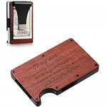 Dad Gifts from Daughter Personalized Wood Money Clip Wallet Father's Day Gifts Christmas Gifts Birthday Gifts Wedding Gifts for Daddy Custom Engraved Slim Wallet and Credit Cards Holder