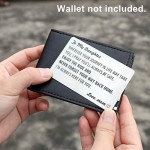 Engraved Wallet Card Insert for Daughter from Mom Stainless Steel Wallet Cards with Mini Love Note Sweet 16 Gifts for Daughter Birthday Graduation Gift for Her