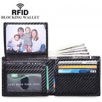 HANDAFA RFID Blocking Card Holder Slim Wallet For Men Minimalist Bifold Money Clip(Black One Size)