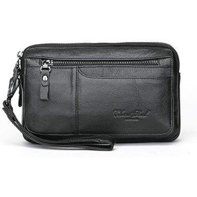 Mens Leather Clutch Wallet Purse With Wrist Strap Wrist Bag
