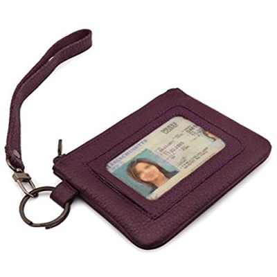 Otto Angelino Genuine Leather Zippered ID Wallet with Wrist Strap – Unisex