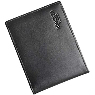 Slim RFID Wallets for Men - Genuine Leather Biffold Minimalist Wallet