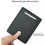 UNIKTREND Mens Slim Wallet with Money Clip Front or Back Pocket RFID Blocking Bifold Carbon Fiber Credit Card Holder and Easy ID Display for Men in a Nice Gift Box