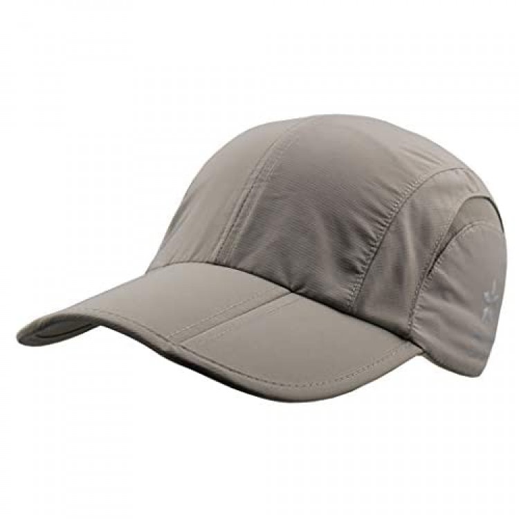 3-Panel Foldable UPF 50+ Sun Protection Portable Hats Quick Dry Baseball Cap Breathable Soft Adjustable Outdoor Sports Hat