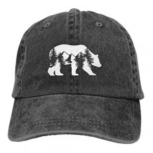 Bear Baseball Cap Cute Vintage Adjustable Dad Hat Washe Hat for boy Girl