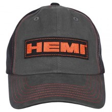 Checkered Flag Men's Hemi Cap Adjustable Charcoal Gray & Black Hat