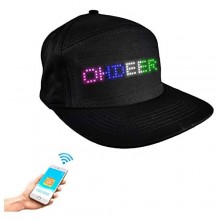 CY TOYS Bluetooth Led Message Hat LED Smart Cap Animated Display Words for Party Hip hop Street Dance Christmas Halloween DJ