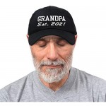 DALIX New Grandpa Hat Est 2021 Fun Gift Embroidered Dad Hat Cotton Cap