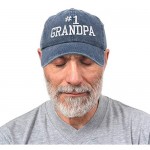 DALIX Number 1 Grandpa Gift Hat Vintage Cap Washed Cotton