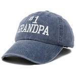 DALIX Number 1 Grandpa Gift Hat Vintage Cap Washed Cotton