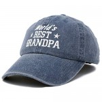 DALIX Worlds Best Grandpa Hat Vintage Cap Gift Washed Cotton