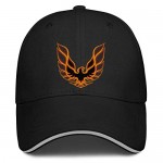 Fashion Trucker Caps for Mens Pontiac-Firebird-Logo-Adjustable Baseball Hat Cool Women's Golf Hats Embroidery Mesh Cap