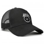 Flames Wolf Trucker Hats for Men Women Cool Mesh Baseball Dad Cap Snapback Adjustable Black