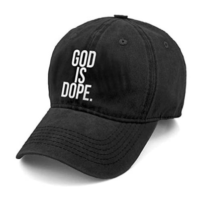 God is Dope New Men and Women Adult Comfort Adjustable Denim Hat Truck Baseball Cap