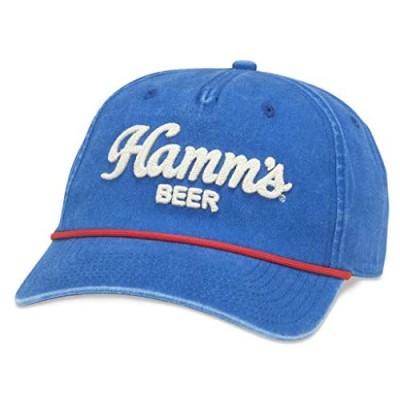 Hamm's Beer Embroidered Logo Snapback Hat Blue