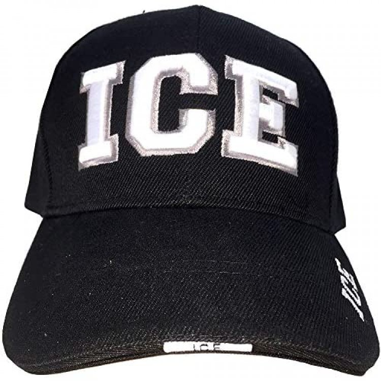 I.C.E Immigration & Customs Enforcement Officer Gear 3D Embroidered Baseball Cap Hat Black