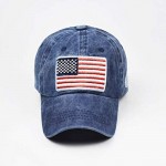 INOGIH Men's American-Flag Embroidered Washed Cotton Baseball-Cap Distressed Dad-Hats Adjustable…