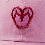 Life is Good Tattered Chill Cap Baseball Hat Happy Pink One Size