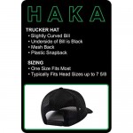 Mountains & Trees Hat – Mountain Trucker Hat Baseball Cap Snapback (Black)