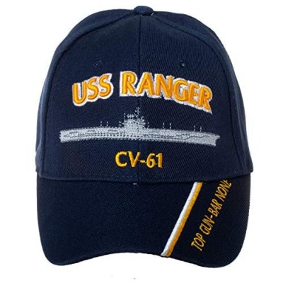 Officially Licensed United States Navy USS Ranger CV-61 Embroidered Navy Blue Baseball Cap