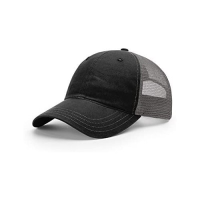 Richardson Washed Cap – Cotton – Snapback – 111 (BLACK/CHARCOAL)