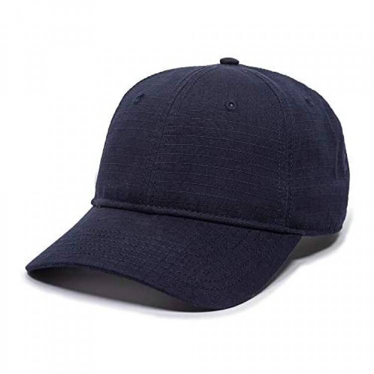 Ripstop Blank Performance Navy Hat - Adjustable Size Baseball Cap for Men & Women