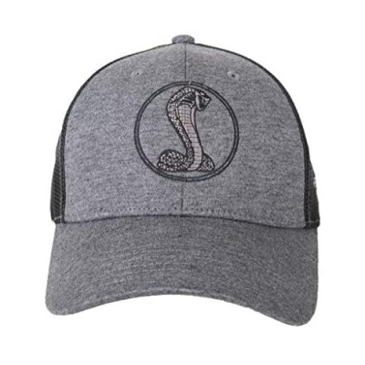 Shelby Snake Medallion Jersey Mesh Heather Black Hat | Officialy Licensed Shelby Product | One-Size Fits All | Adjustable Hook and Loop Fabric Strap with D-Ring Closure