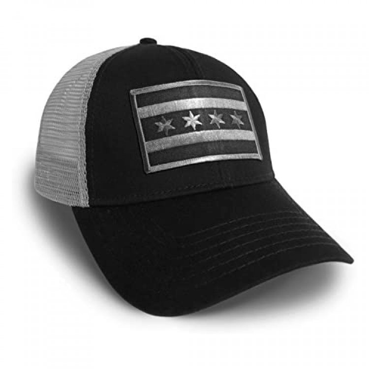 Strange Cargo Chicago Flag Black and Grey Baseball Cap Hat