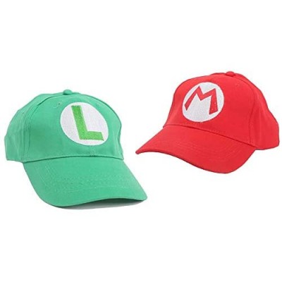 Super Mario Bros Hat Baseball Caps Anime Cosplay Accessories Cap Red/Green