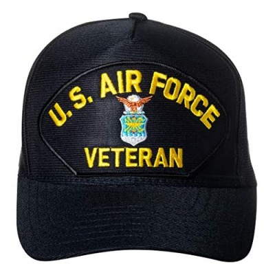 United States Air Force Veteran Emblem Patch Hat Navy Blue Baseball Cap