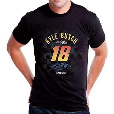 Del Sol Color-Changing NASCAR Men's Kyle Busch Classic Famous No.18 Car Crew T-Shirt