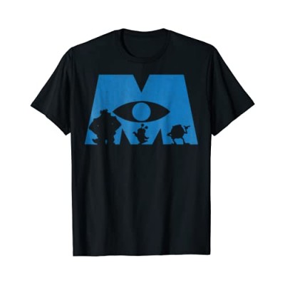 Disney Monsters Inc. Logo Silhouette Graphic T-Shirt