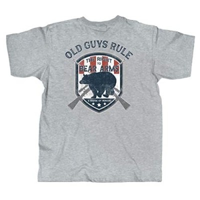 OLD GUYS RULE T Shirt for Men | Bear Arms | Sport Grey
