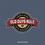 OLD GUYS RULE T Shirt for Men | Young at Heart | Navy Heather