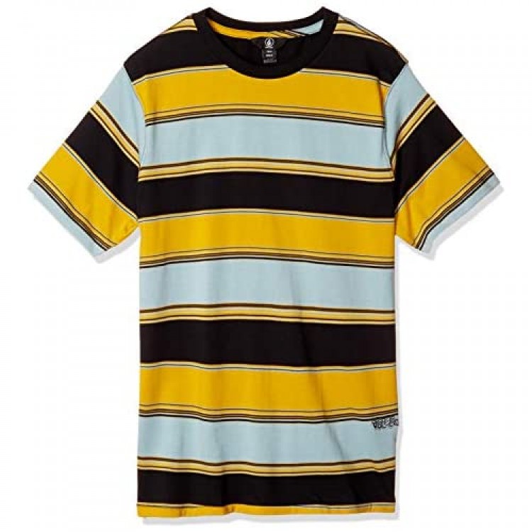 Volcom Men's Chromatic Short Sleeve Crew Striped Shirt